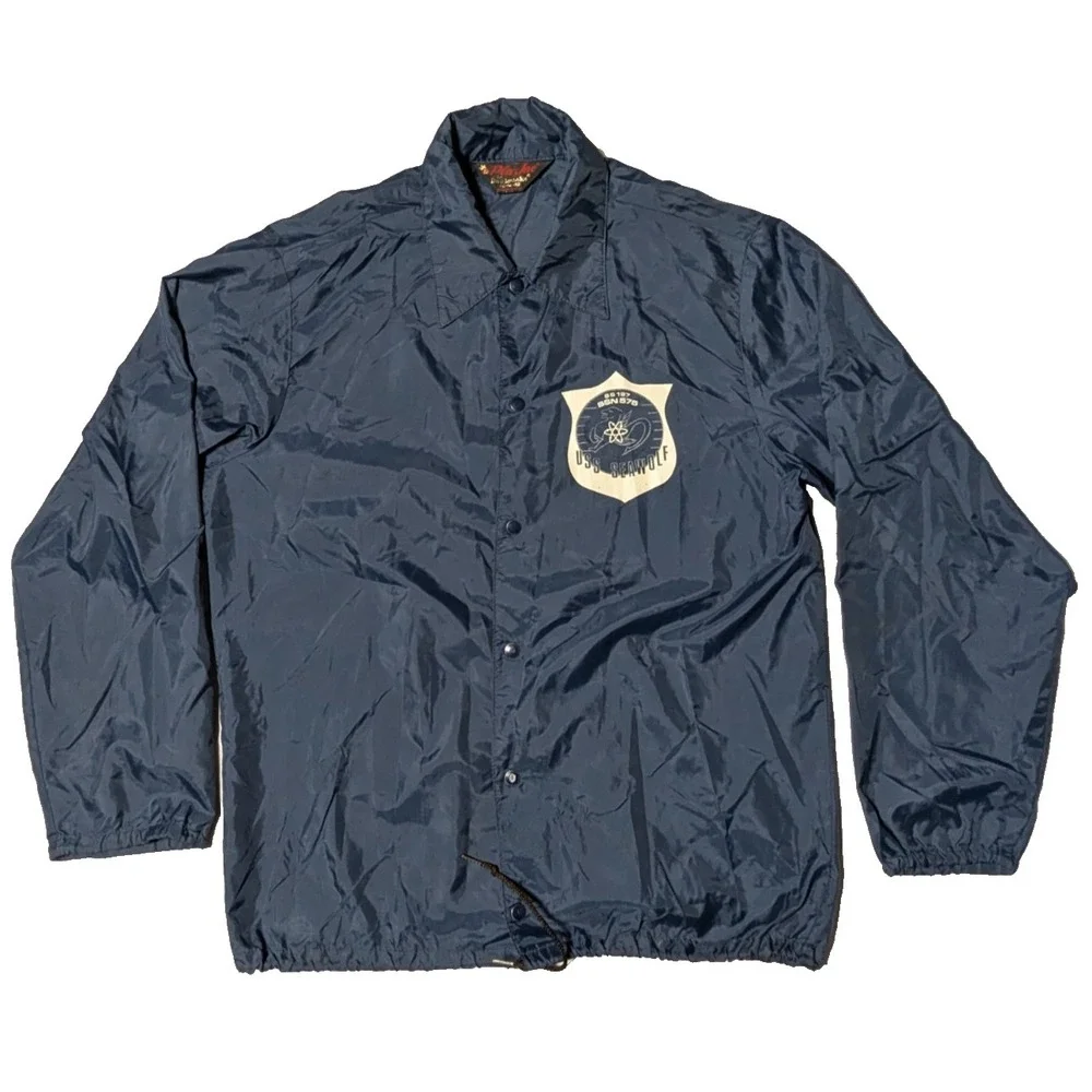 VTG USS SEAWOLF SS197 SSN575 SUBMARINE x Pla-Jac Dunbrooke Jacket - Medium 40/42